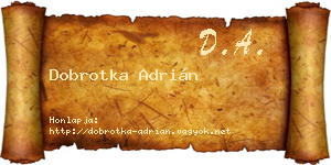 Dobrotka Adrián névjegykártya