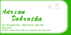 adrian dobrotka business card