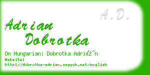 adrian dobrotka business card